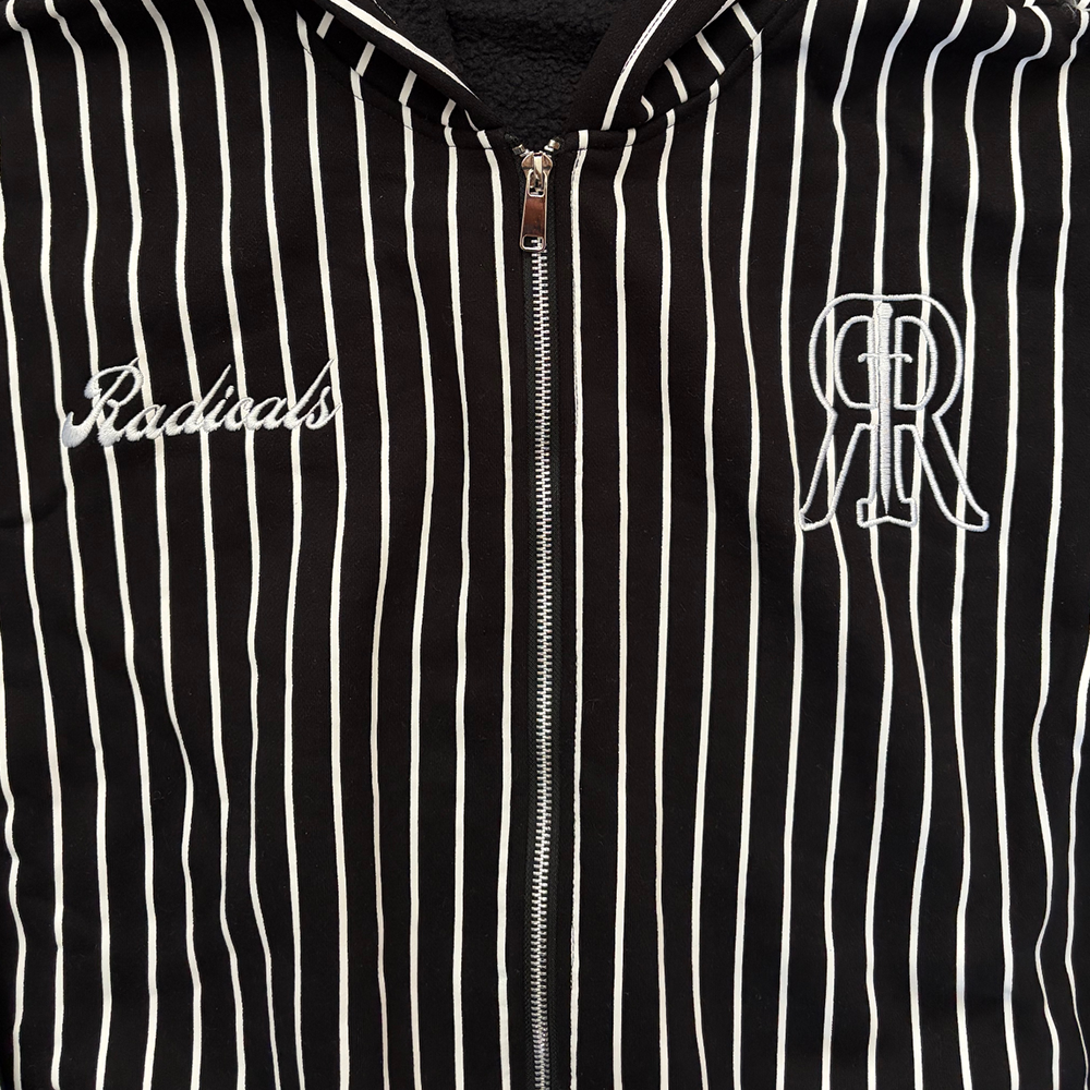 Pinstripe Zip-Up Hoodie (Sample)