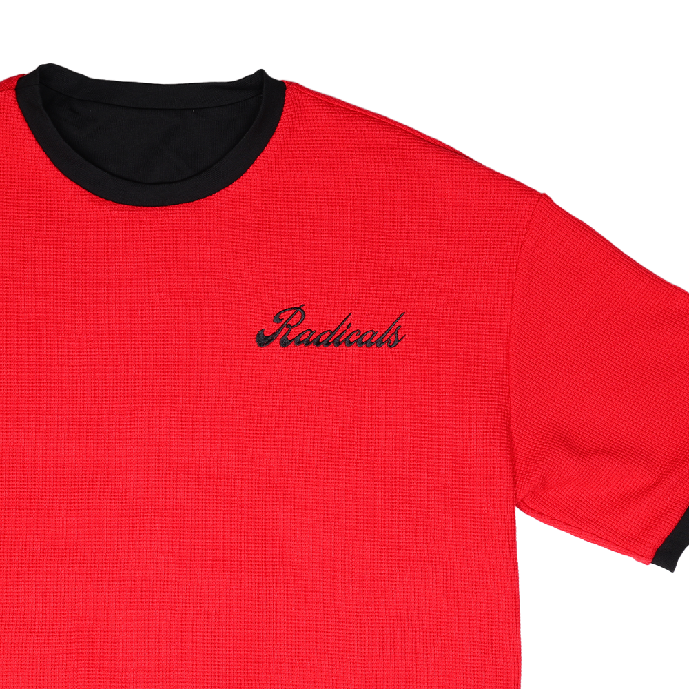 Reversible Waffle Tee - Red and Black