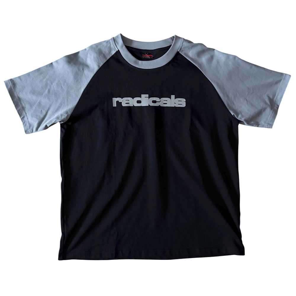 Radicals Raglan Tee - Black and Grey