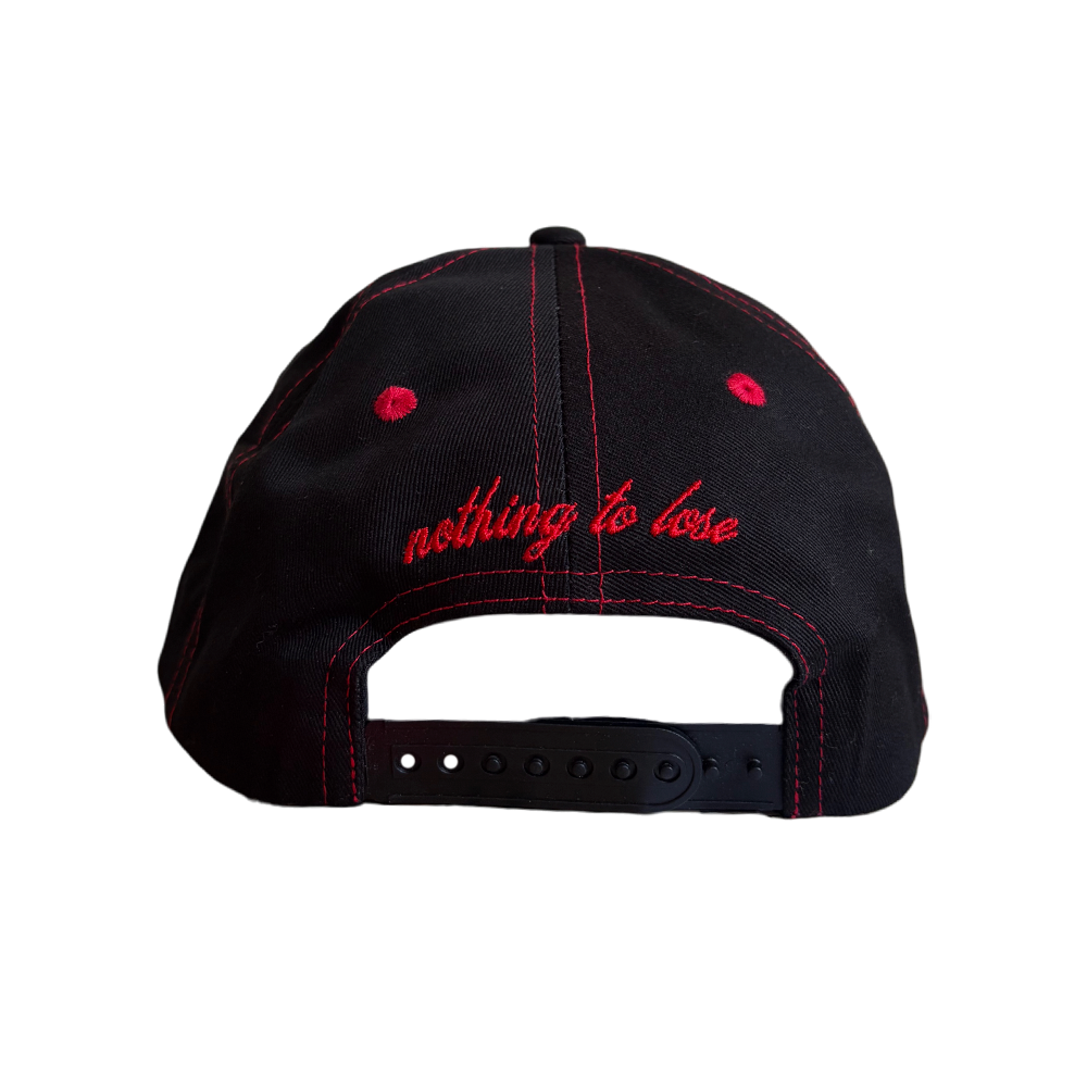 Radicals Logo 5 Panel Stitch Hat - Black and Red