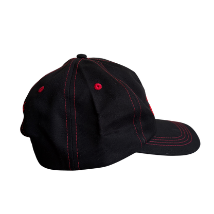 Radicals Logo 5 Panel Stitch Hat - Black and Red