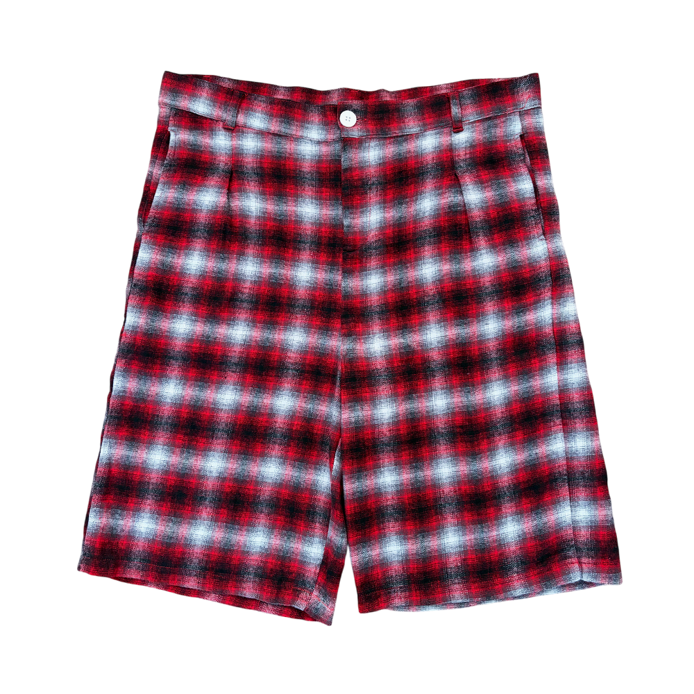 Radicals Picnic Shorts - Red Tartan