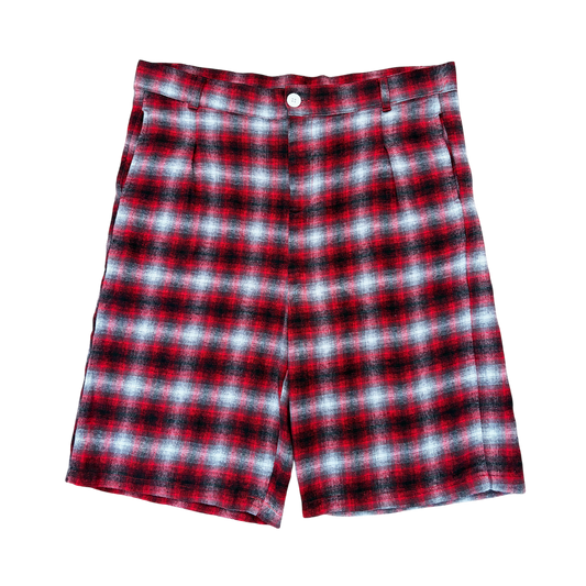 Radicals Picnic Shorts - Red Tartan