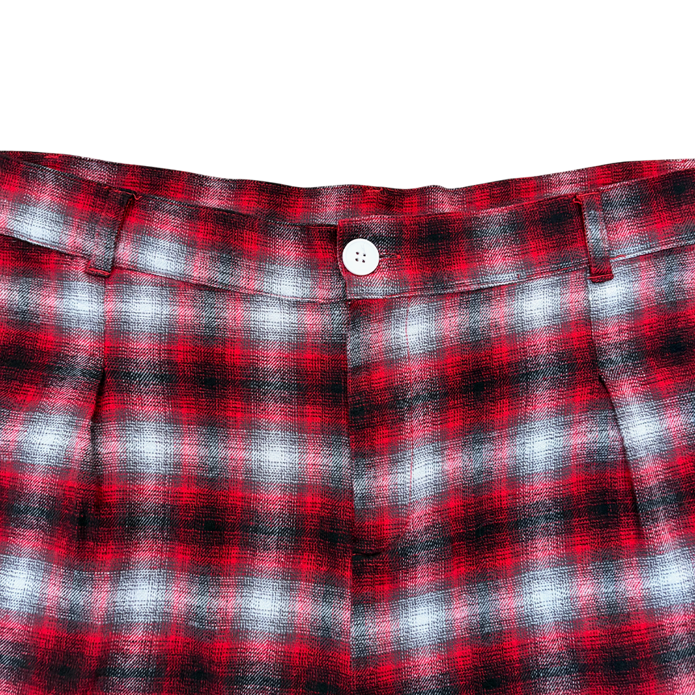 Radicals Picnic Shorts - Red Tartan