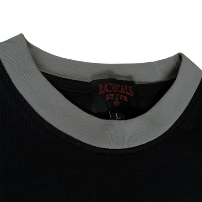 Black & Red Contrast Tee