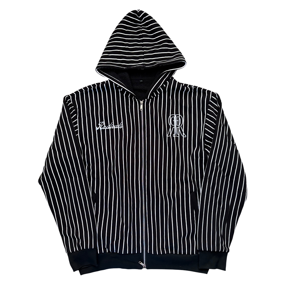 Pinstripe Zip-Up Hoodie (Sample)