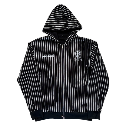 Pinstripe Zip-Up Hoodie (Sample)