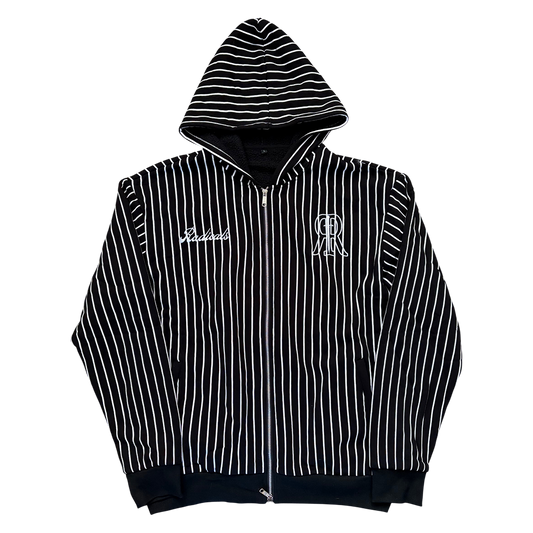 Pinstripe Zip-Up Hoodie (Sample)