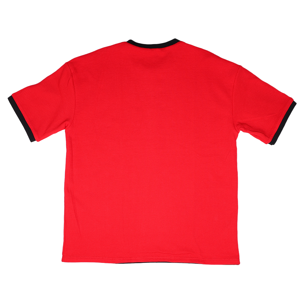 Reversible Waffle Tee - Red and Black