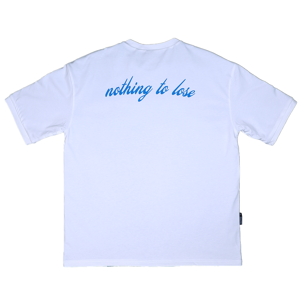 Reversible Waffle Tee - Blue and White